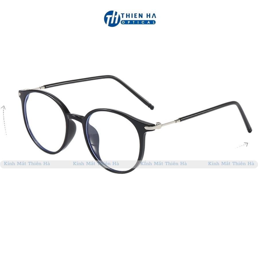 Gọng kính tròn nữ THIÊN HÀ OPTICAL TH8135 dáng tròn chất liệu nhựa nhẹ thời trang đeo giả cận nhiều màu