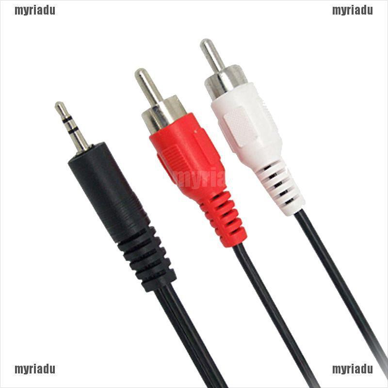 Dây cáp chia âm thanh đầu cắm 3.9 feet 3.5mm sang 2rca cho loa