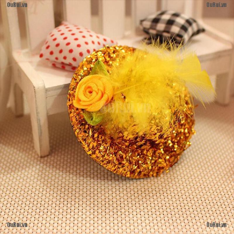 (FCC) Kẹp Tóc mini Hình Nón Lông Vũ Dễ Thương Cho Nữ