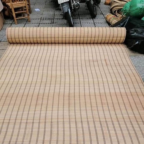 Mành tre trang trí mành trúc chỉ đen có dây kéo ròng rọc