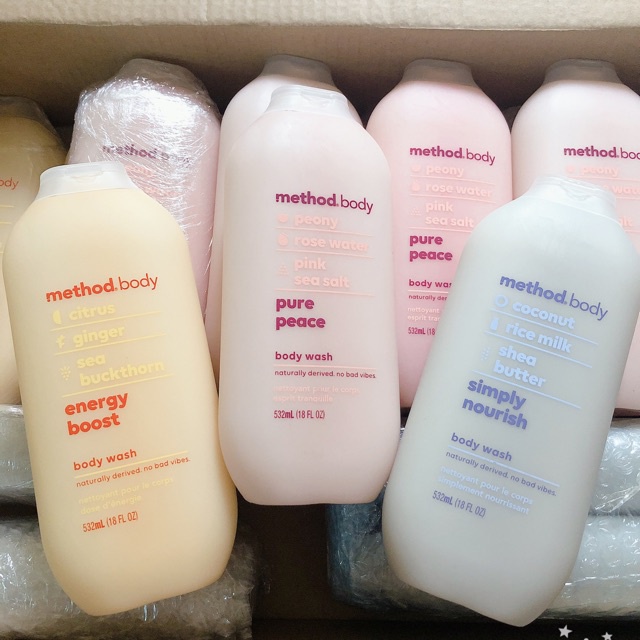 Sữa tắm Method Body 100% từ thiên nhiên dưỡng ẩm trắng da Úc 535ml