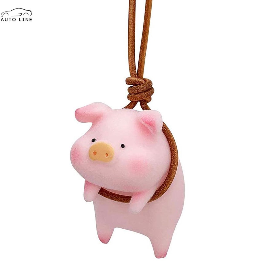 Phụ Kiện Treo Trang Trí Gương Chiếu Hậu Xe Hơi Hình Chú Heo Dễ Thương SHOPCYC3224