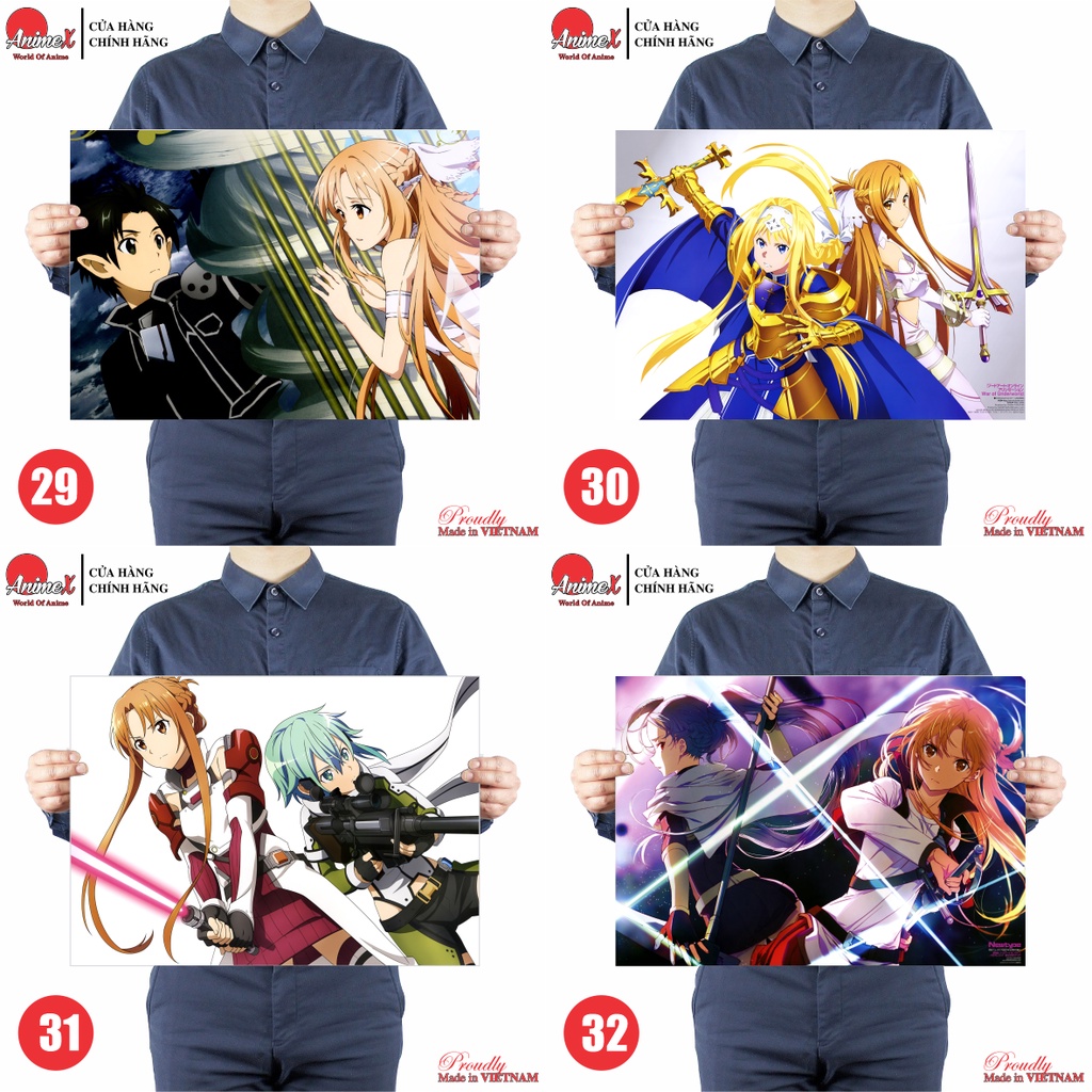Tranh Poster Dán Tường Hình Anime Sword Art Online - SAO - Đao Kiếm Thần Vực - Áp Phích By AnimeX 21-40