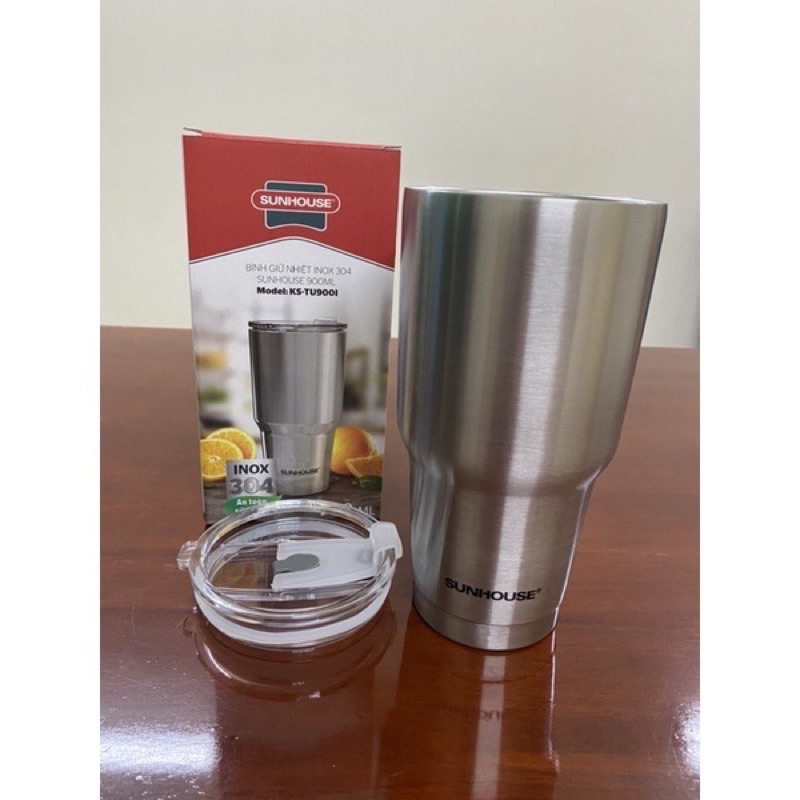 Ly Bình Giữ Nhiệt Inox 304 Sunhouse Cao Cấp 900ml KS-TU900I An Toàn Sức Khỏe BMmart ( Hàng Chính Hãng)