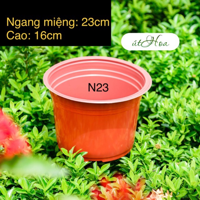 [SLL giá rẻ] Chậu nhựa nâu N23 (23x16 cm) hàng cao cấp