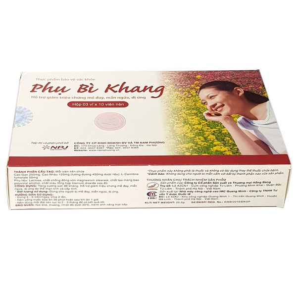 Phụ Bì Khang - Hỗ trợ làm giảm mề đay, tăng khả năng miễn dịch (Hộp 30 viên)