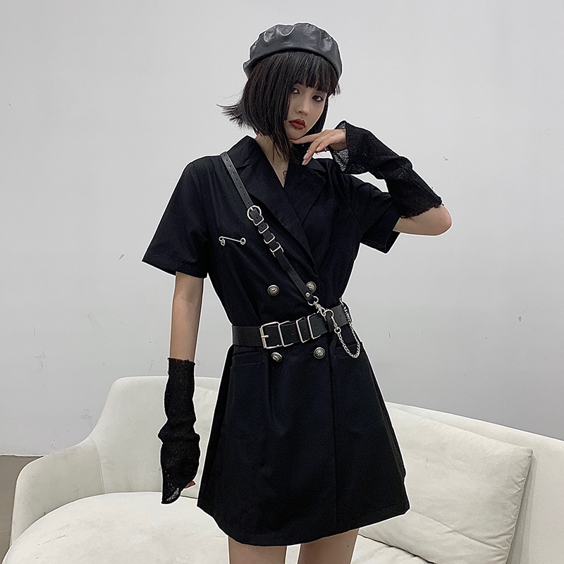 Thắt lưng phối dây xích có thể tháo rời phong cách Punk Hàn Quốc thời trang cho nam