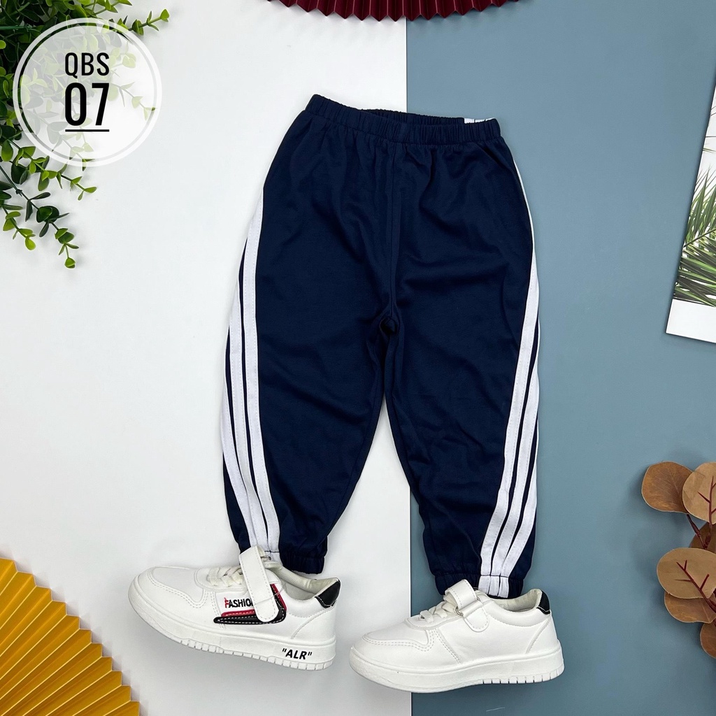 Quần bé trai thu đông LITIBABY, sọc chéo bo gấu size 1 - 10 tuổi