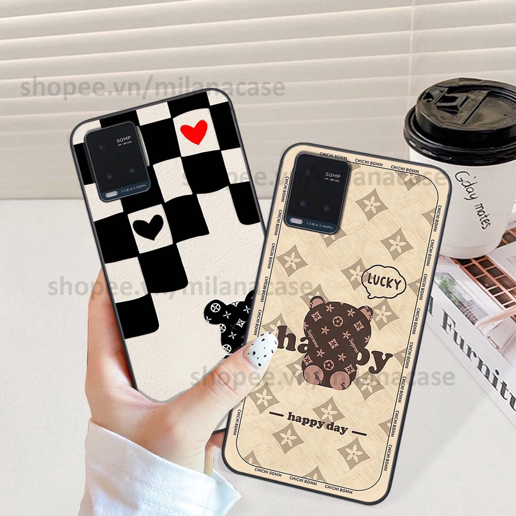 Ốp Vivo Y21 / Y21s / Y33s gấu be@rBrick gấu Teddy Kaws siêu đẹp, phong cách, cá tính