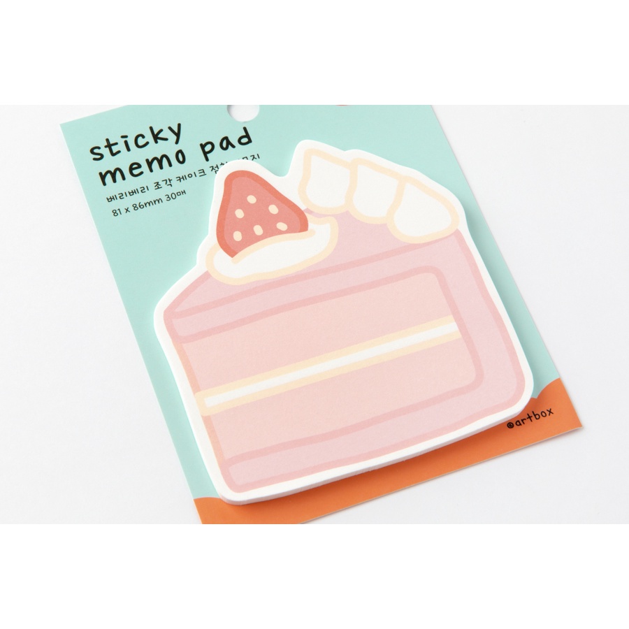 Giấy Dán Ghi Chú ARTBOX Hàn Quốc Hình Bánh Kem Dâu Cute