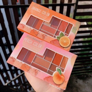 Phấn Kiss Beauty 8 ô phấn mắt và 2 má hồng Natural Vivid