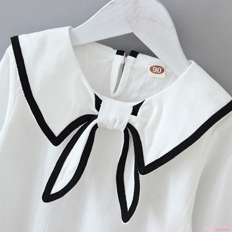 Sale 70% Áo tay loe dài thắt nơ xinh xắn cho bé gái, XXL Giá gốc 133,000 đ - 62A72-5
