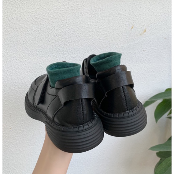 Giày Da Đế Dày Thời Trang Xuân Thu Anh Quốc Cổ Điển Dành Cho Nữ