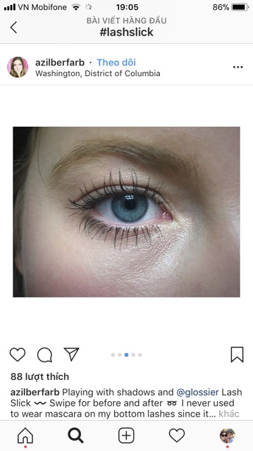 Gom order Glossier mascara làm dài mi lash slick kèm Bill