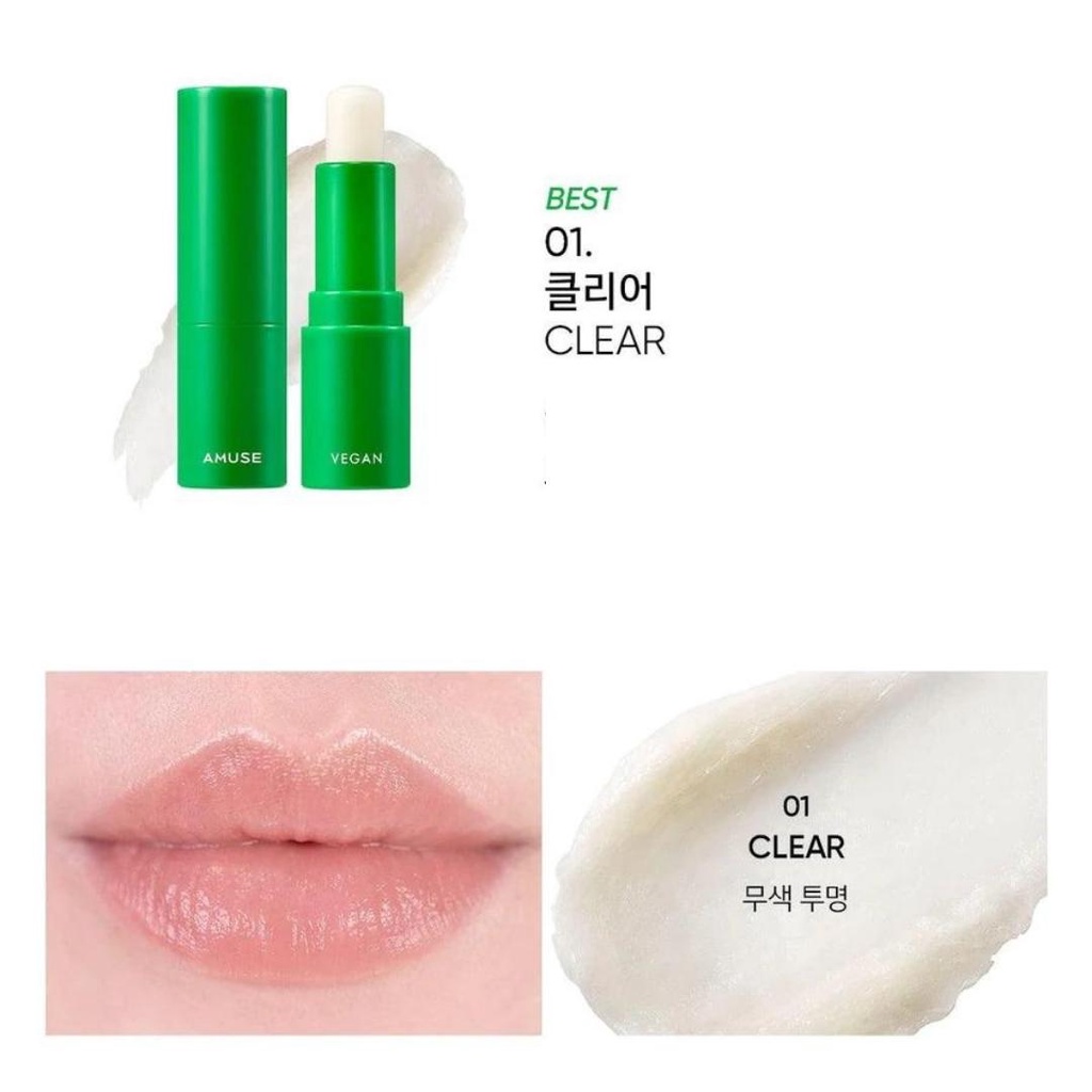 Son dưỡng AMUSE VEGAN GREEN LIP BALM thuần chay