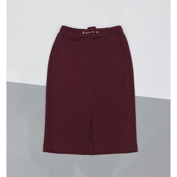 Chân váy bút chì xẻ trước xuất dư