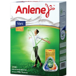 Sữa bột Anlene hộp giấy 440g -vani, sô cô là