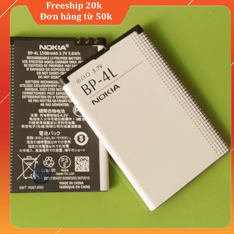 Pin nokia E71, E63, E72, E75, E90, E55, N800, N97 mã pin BL-4L cao cấp