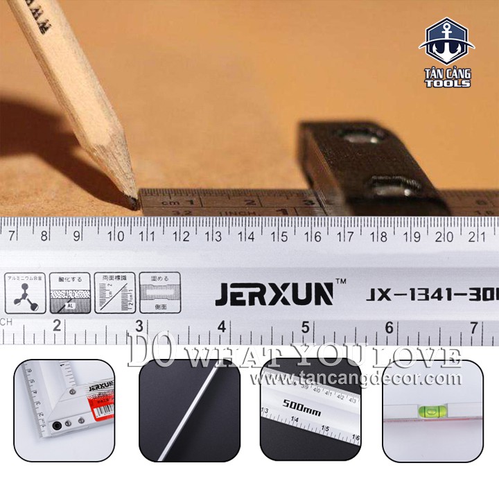 Thước Góc Vuông Nivo Jerxun JX 1341 - 300