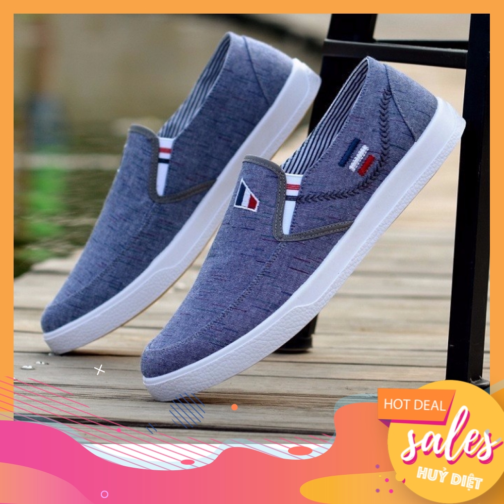 Giày lười vải nam, giày lười nam, giày lười nam đẹp(SP13)