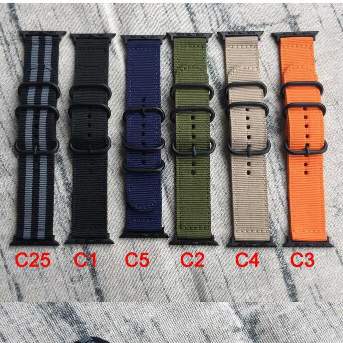 Dây Đeo Nylon Màu Xanh Quân Đội Cho Đồng Hồ Thông Minh Apple Watch Iwatch1234