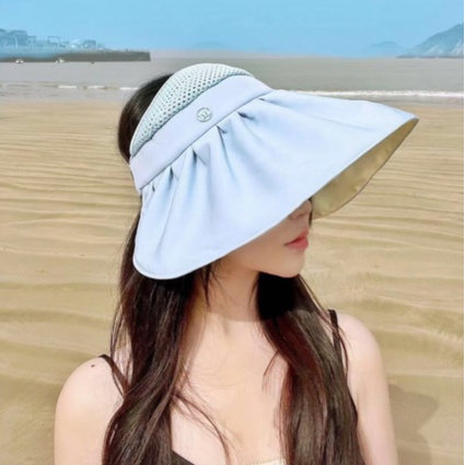 Mũ vành rộng hở chóp chống tia cực tím thời trang mùa hè cho nữ