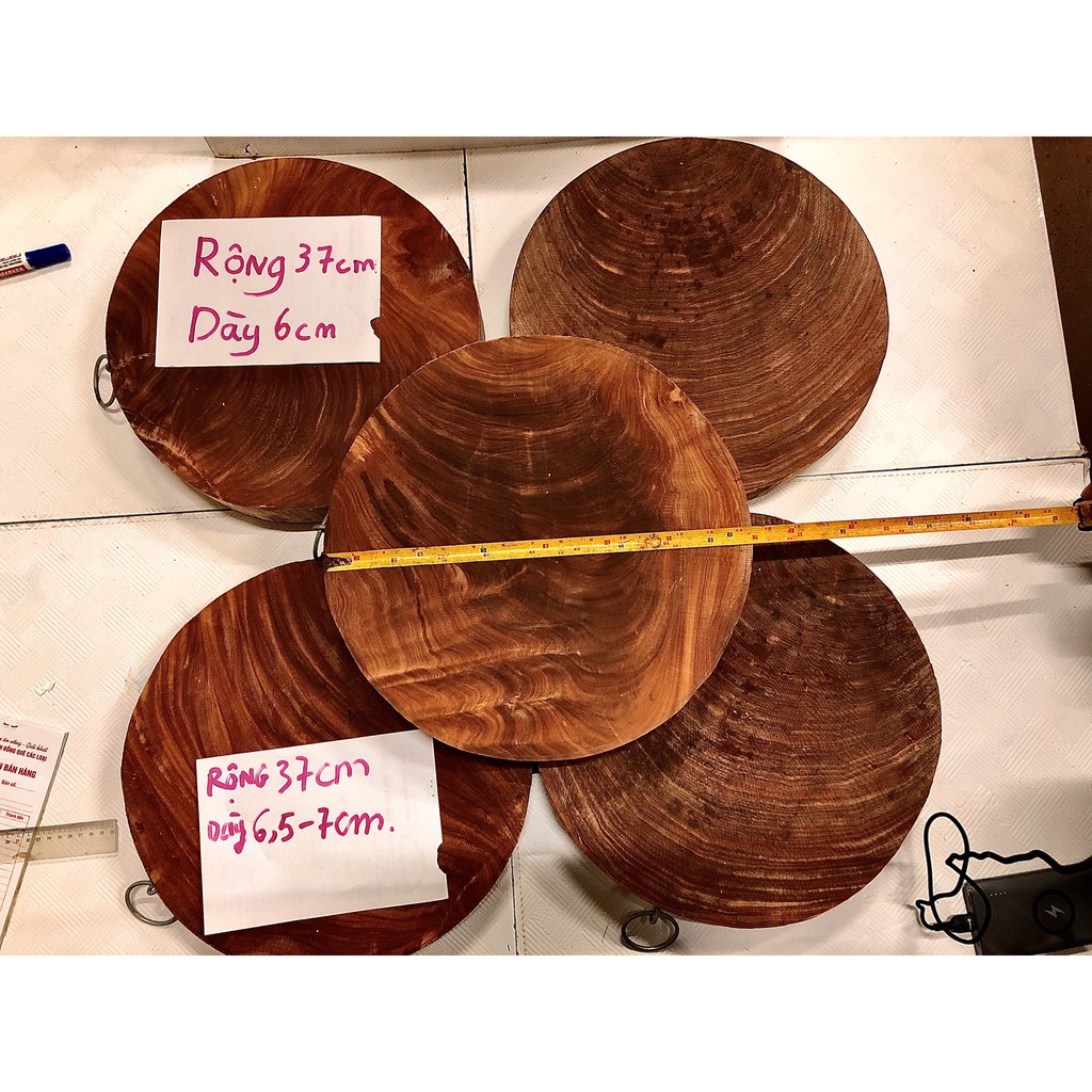 Thớt Gỗ Nghiến Dày 7cm- Nghiến Đẹp Đông Bắc Tuyển Chọn -D37cm