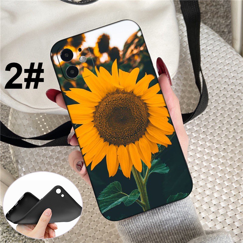 iPhone XR X Xs Max 7 8 6s 6 Plus 7+ 8+ 5 5s SE 2020 Soft Silicone Cover Phone Case Casing 169LQ Yellow Sunflower
