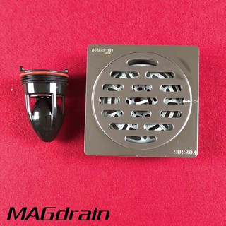 Phễu thoát sàn chống nước trào ngược, chống mùi hôi thông minh 100x100 (Inox 304 bóng) - Model PC01Q3-G