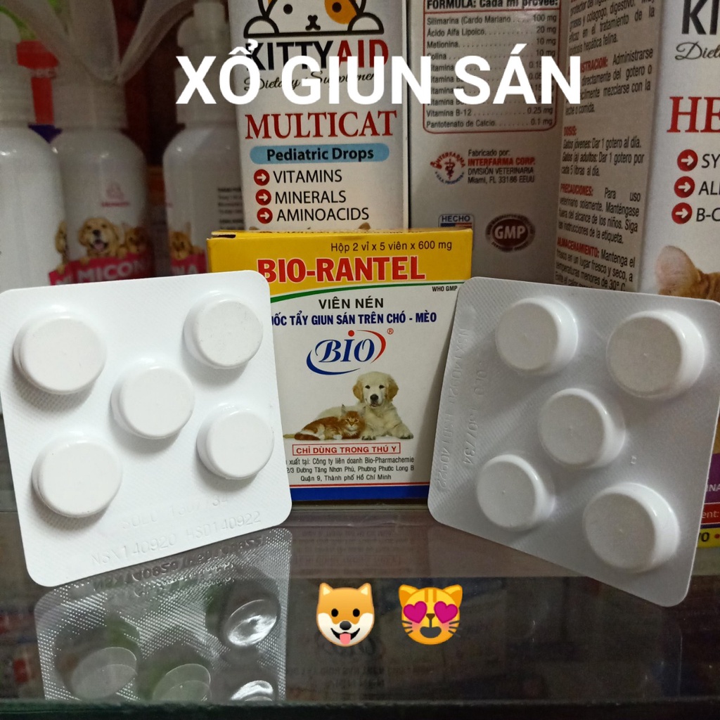 Sản phẩm RANTEL dạng viên nén cho chó mèo