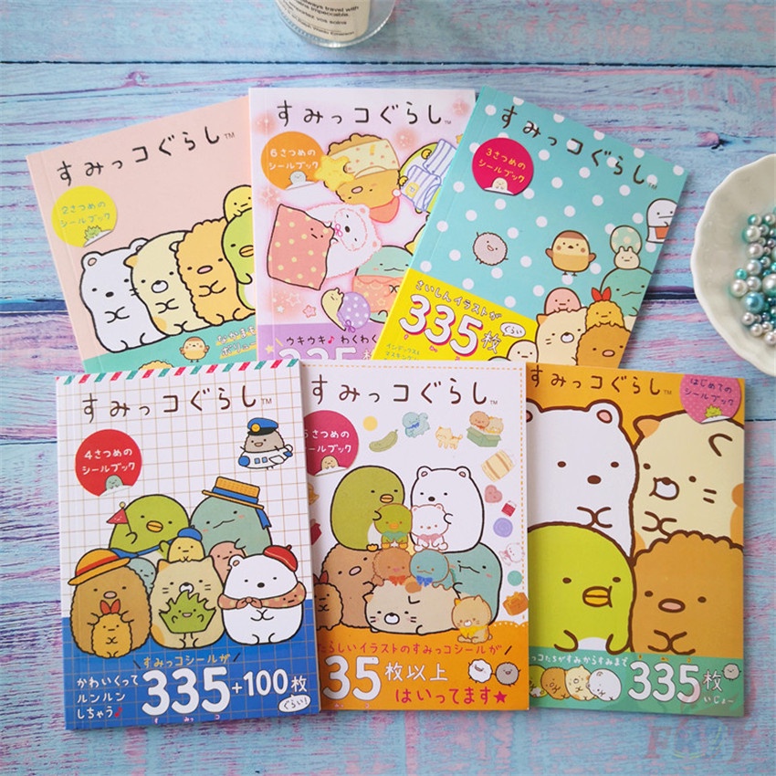 335 Cái / 1 Sách ❉ Sticker Trang Trí Sách Vở Hình Sumikko Gurashi Đáng Yêu ❉ Sticker Dán Trang Trí Hình Anime Thời Trang