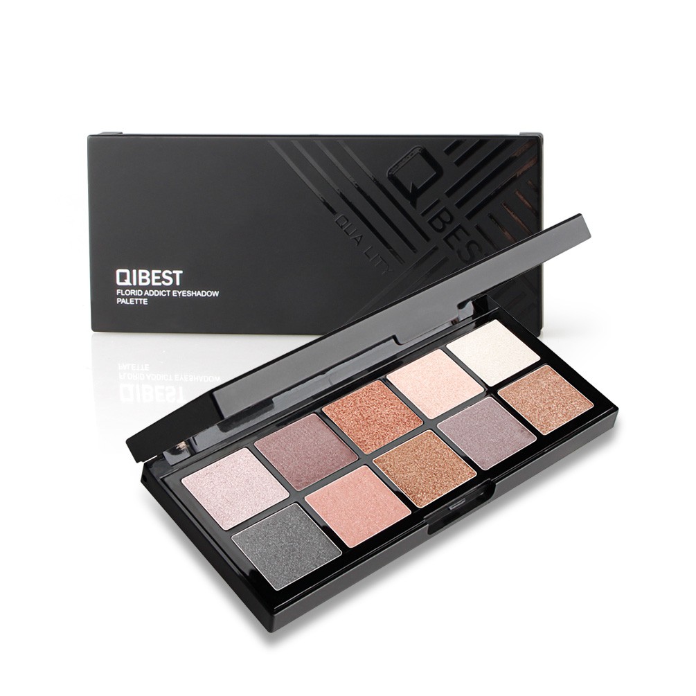 [Hàng mới về] Bảng phấn mắt QIBEST 10 màu chống nước lâu trôi hiệu quả #E18002