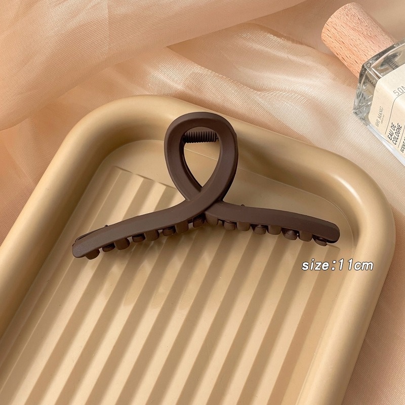 Kẹp Tóc Acrylic Màu Cà Phê Sữa Thời Trang Hàn Quốc Cho Nữ