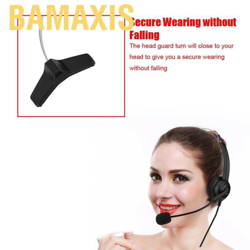 Bộ tai nghe không dây USB Bamaxis Justgogo có chức năng tắt tiếng ồn kèm mic cho Call Center