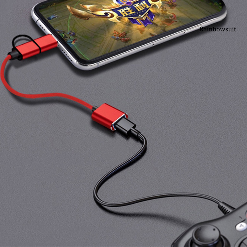 Dây Cáp Chuyển Đổi OTG 2 Trong 1 Micro USB Type-C Sang USB 3.0 OTG Cho Tay Cầm Chơi Game