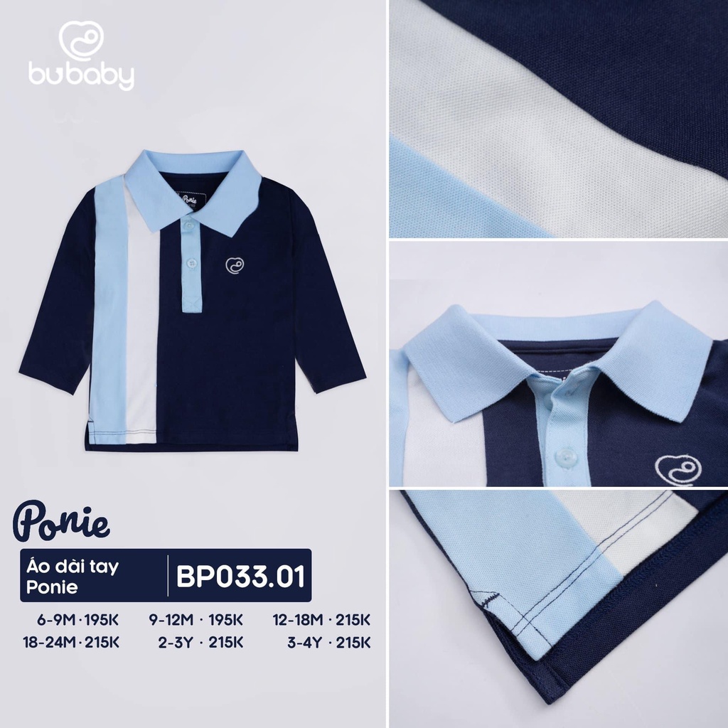BU BABY- Áo dài tay cho bé trai bé gái Ponie Bu baby ( BP033.01)