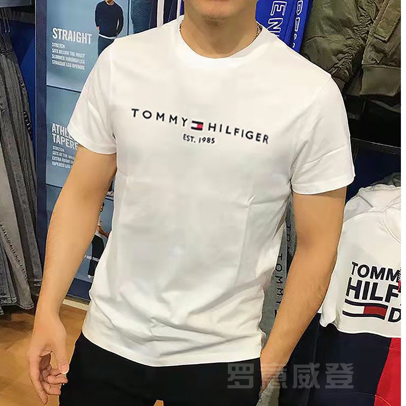 Áo Thun Tay Ngắn Họa Tiết Chữ Tom-my Size S-5XL