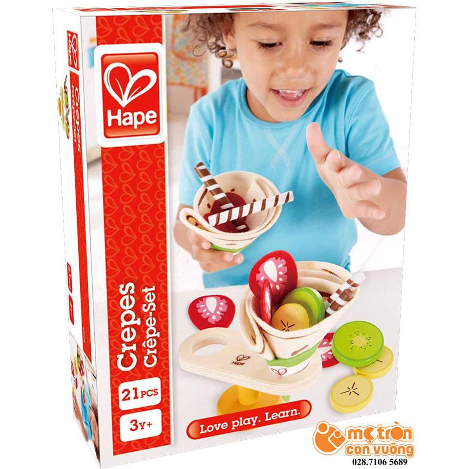 Hape Crepes Kid's Wooden Kitchen Play Food Set and Accessories