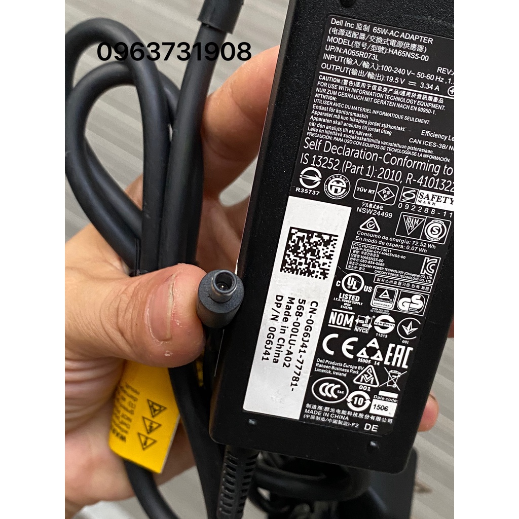 Dây sạc laptop Dell vostro 5581 nguyên bản tháo máy