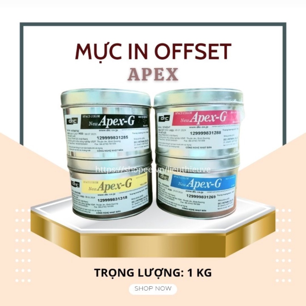 Mực in giấy hiệu Apex, mực pha sơn dầu, mực in offset