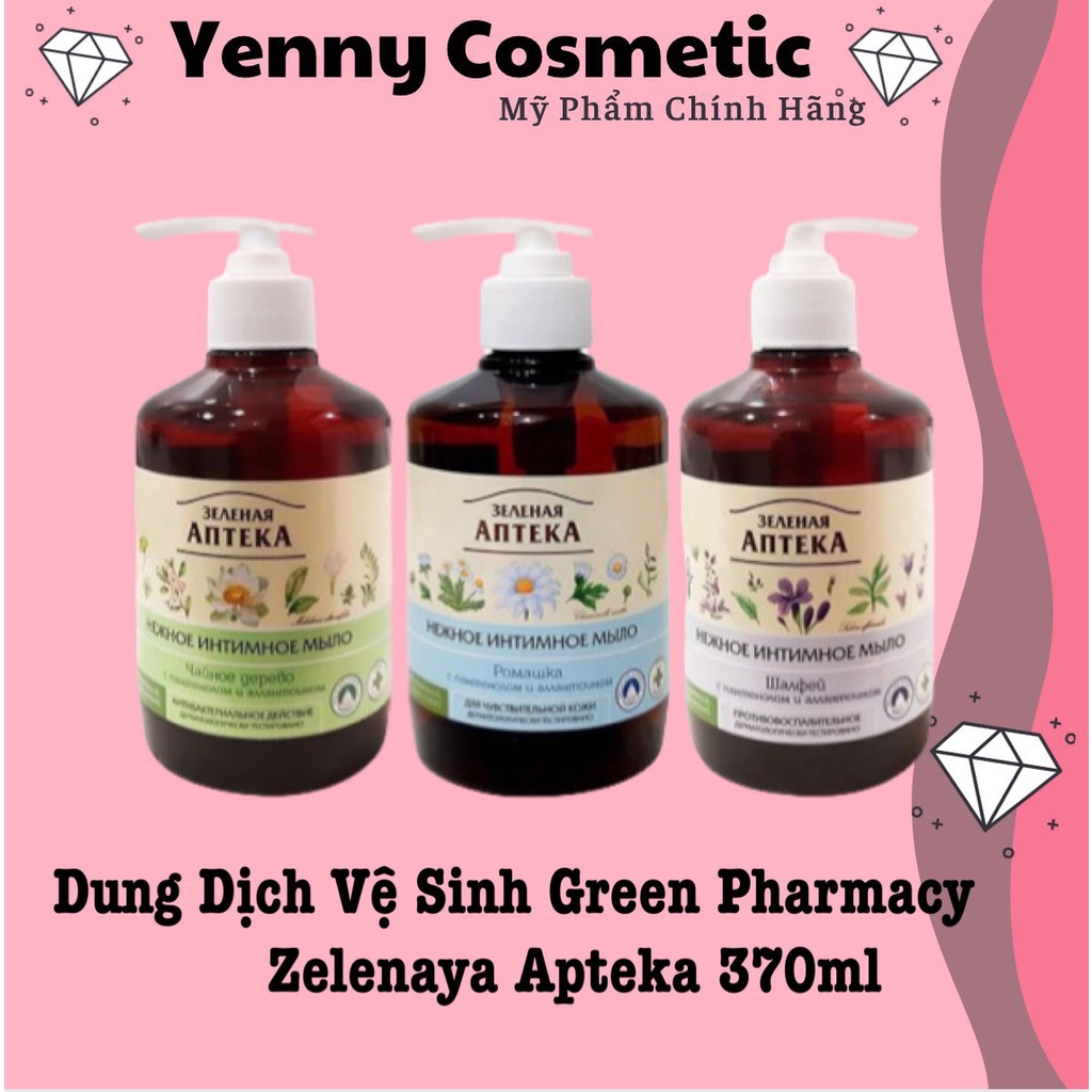 Dung Dịch Vệ Sinh Green Pharmacy Zelenaya Apteka 370ml