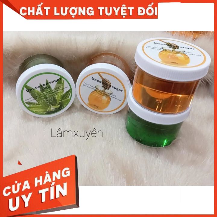 WAX lông lạnh Mật Ong Nha đam UNCOOKED SUGAR 300G  FREESHIP  tẩy sạch lông giúp da trắng sáng mềm mịn hiệu quả tức thì