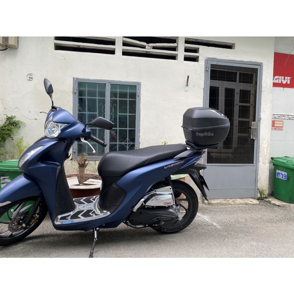 Thùng xe Vision 2022, thùng Givi E250N2 kèm đế và ốc gắn, hàng Givi chính hãng, bảo hành 2 năm