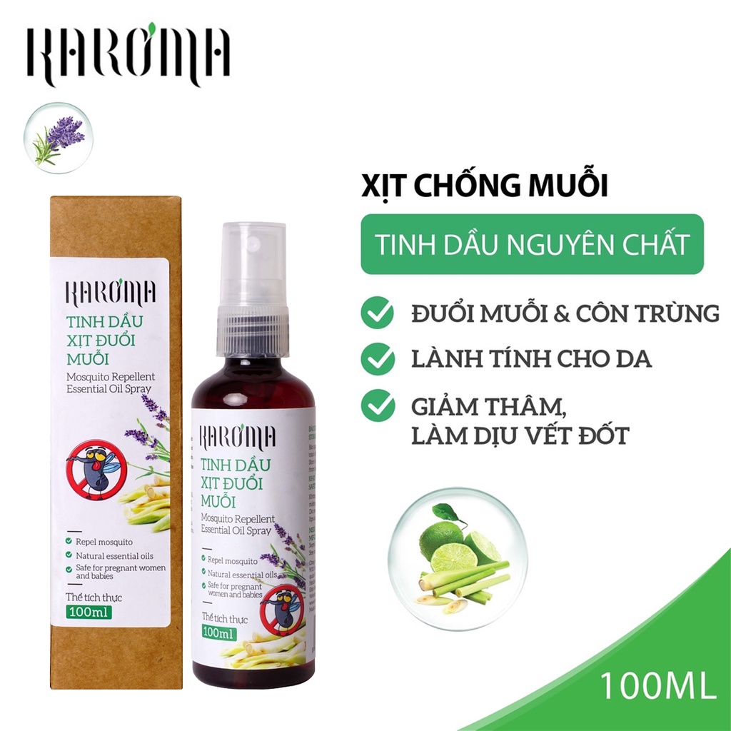 XỊT CHỐNG MUỖI TINH DẦU KAROMA 100ML