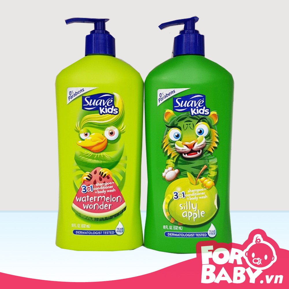 Sữa tắm gội Suave Kids có vòi 532ml hàng xách tay Mỹ