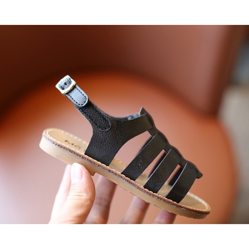 Sandal cho bé gái quai chéo da PU siêu mềm chắc chắn hàng chính hãng MG Baby đế cao su mềm V531