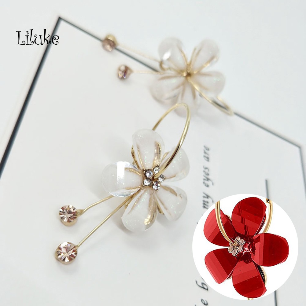 Đôi Khuyên Tai HìNh Hoa ĐíNh Kim Cương Giả PhốI Tua Rua ThờI Trang Cho Nữ