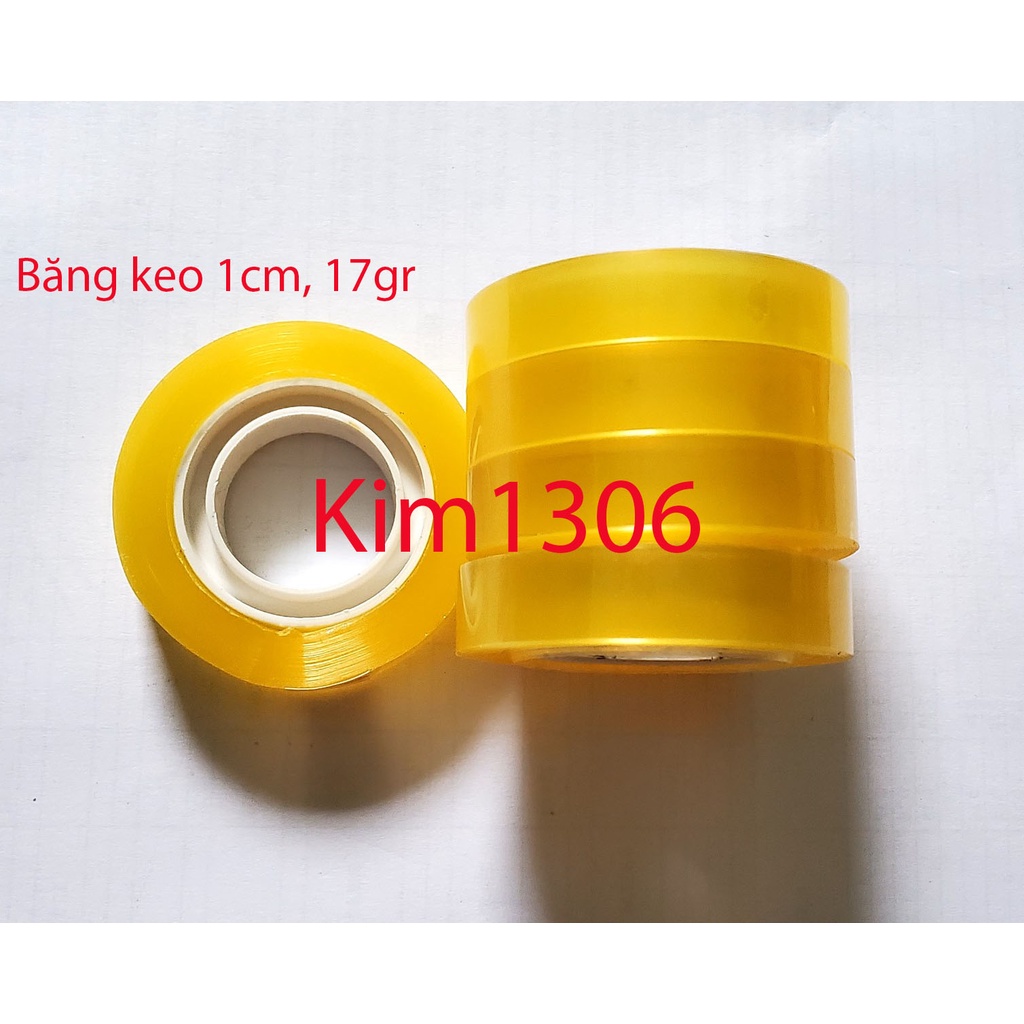 Băng dính, băng keo văn phòng nhỏ, bản nhỏ 1.2F, 1.8F