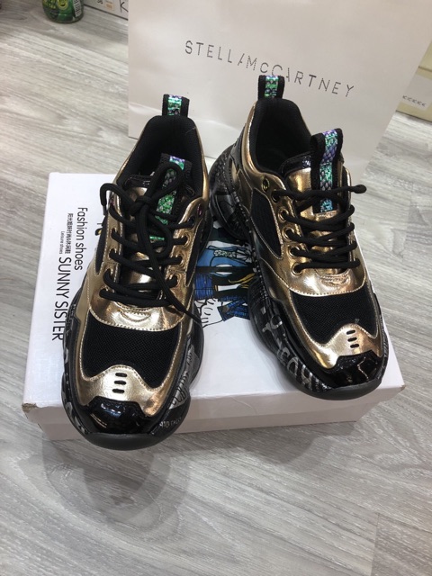 Giày thể thao nữ siêu ngầu vàng - bạc (chat trước check size)