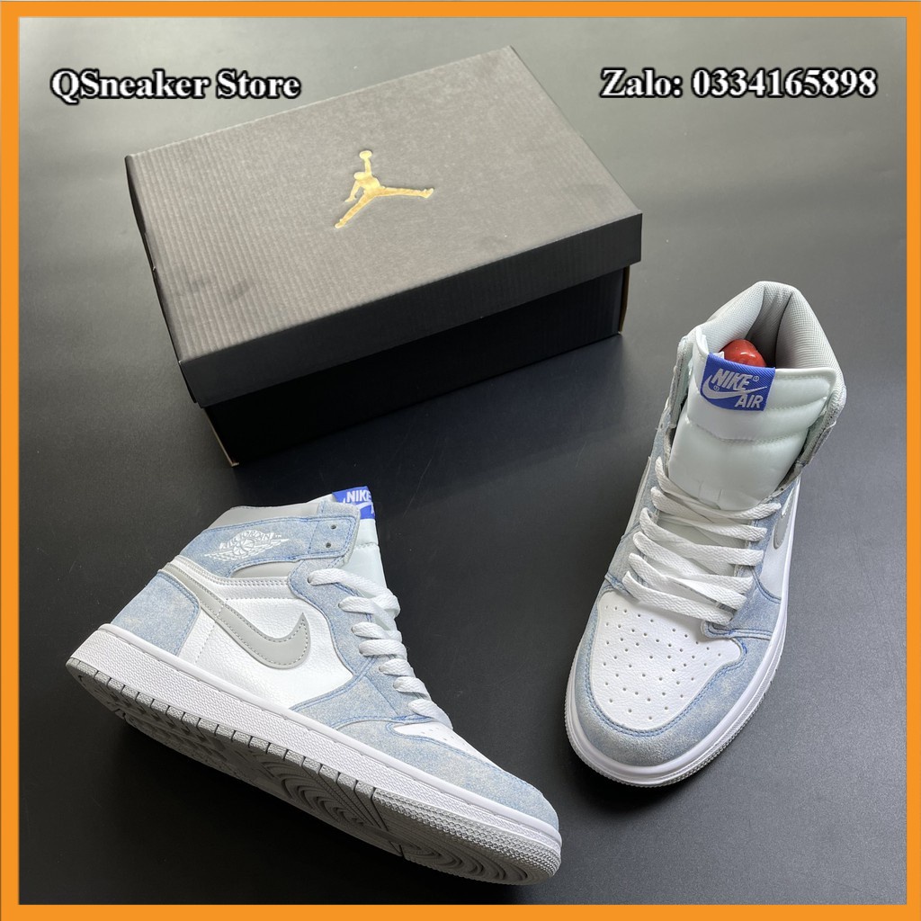 ✔️ Giày Jordan 1 High Hyper Royal Xanh Cao Cổ Giày Thể Thao Nam Nữ Full Phụ Kiện ✔️